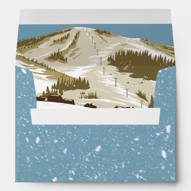 Winter Lodge in the Mountains Envelope (Back (Bottom))