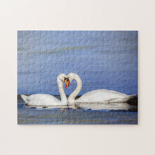 Winter Love Swan Puzzle (Horizontal)