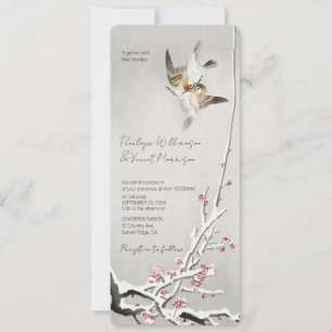 Winter Love - Vintage Art Wedding Invitation