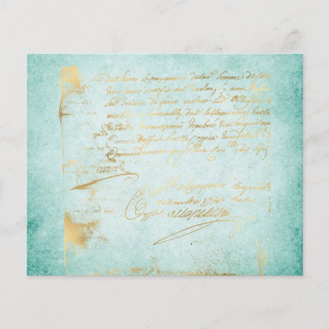 Winter Magic Aqua Watercolour Scrapbook Paper (Front)