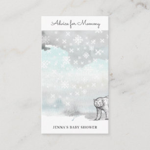 Winter magic   Baby Shower Advice Card