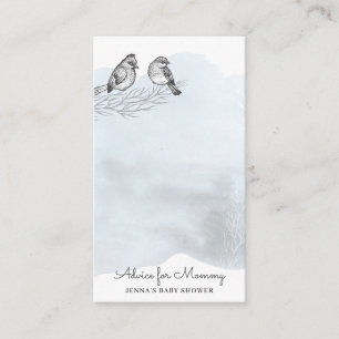 Winter magic Baby Shower Advice Card