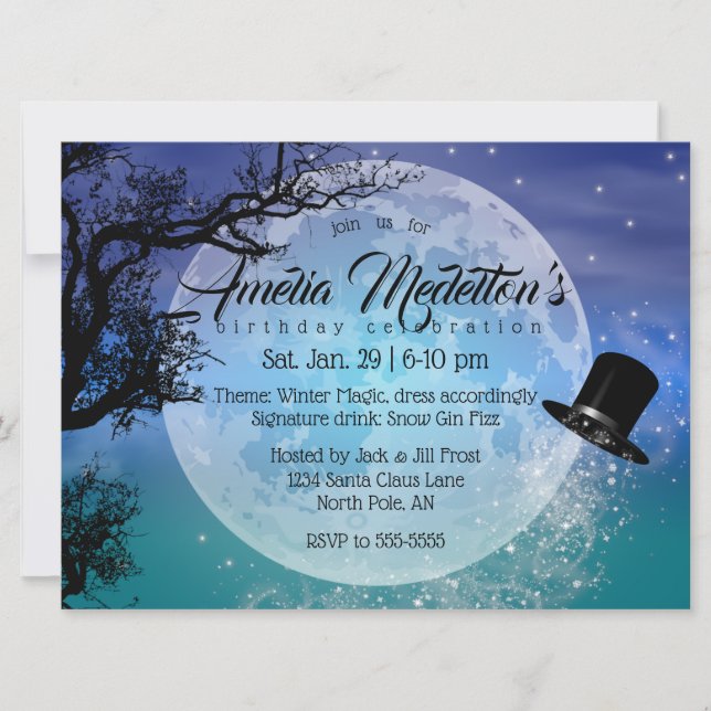 Winter Magic Christmas Invitation (Front)