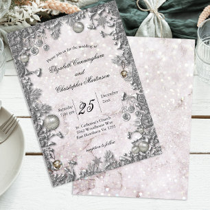 Winter Magic Christmas Wedding Invitation