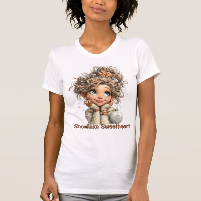 Winter Magic Cute Cozy Girl Cute Aesthetic Winter T-Shirt (Front)