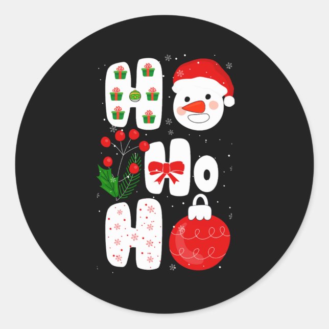 Winter Magic Design Retro Winter Christmas Vector  Classic Round Sticker (Front)