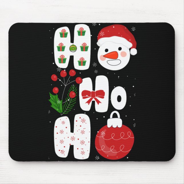 Winter Magic Design Retro Winter Christmas Vector  Mouse Pad (Front)