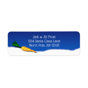 Winter Magic Snowman's Carrot Nose Address Labels
