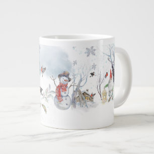 Winter Magical Scandinavian Christmas Large Coffee Mug