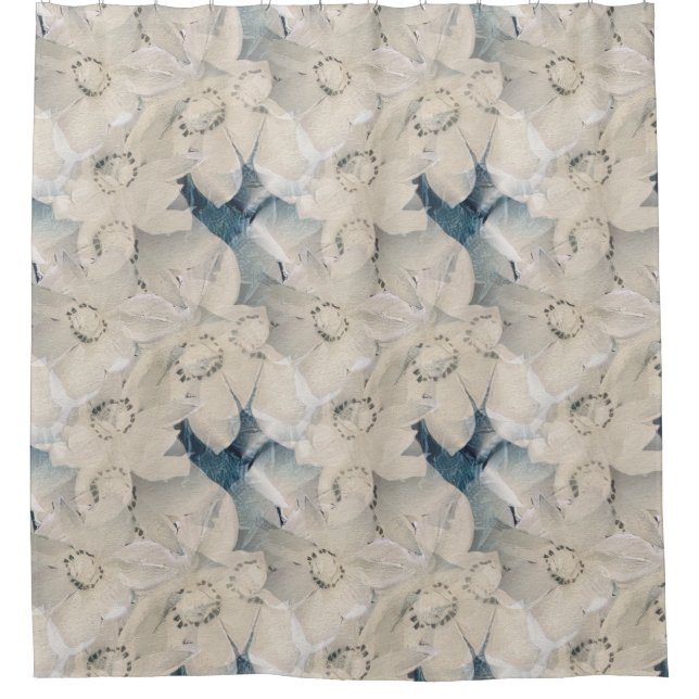 Winter Magnolia Shower Curtain (Front)