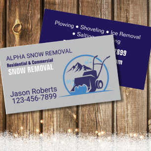 Winter Maintenance Services Snow Removal Business Card