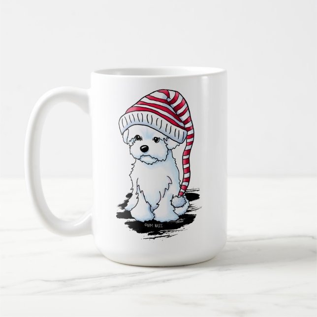 Winter Maltipoo Coffee Mug (Left)