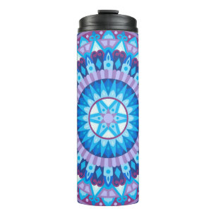 Winter Mandala Blue Snowflake Travel Cosy Cold Thermal Tumbler