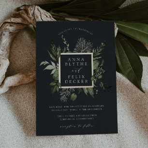 Winter Meadow Botanical Frame Wedding