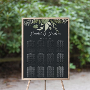 Winter Meadow Botanical Wedding Seating Chart