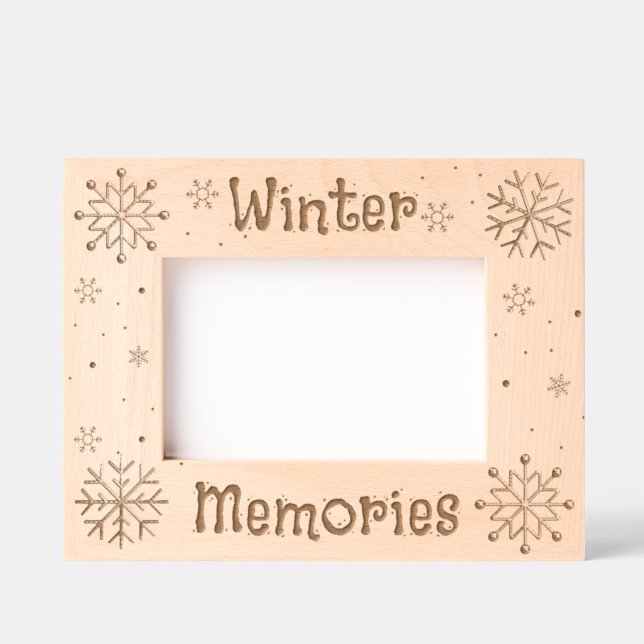 Winter Memories Laser Etched Picture Frame (Front)
