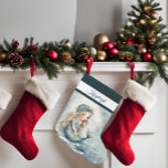Winter Mermaid Girl Large Christmas Stocking<br><div class="desc">Gift the magic of the sea this Christmas with our enchanting winter mermaid-themed stockings! Perfect for adding a splash of whimsy to your holiday decor. Ideal for filling with goodies and making your holidays extra fun! It adds a fun twist to your festive decor. Add that special name and year...</div>