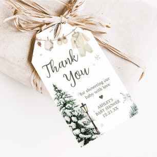 Winter Merry Little Baby Clothes Favour Tags
