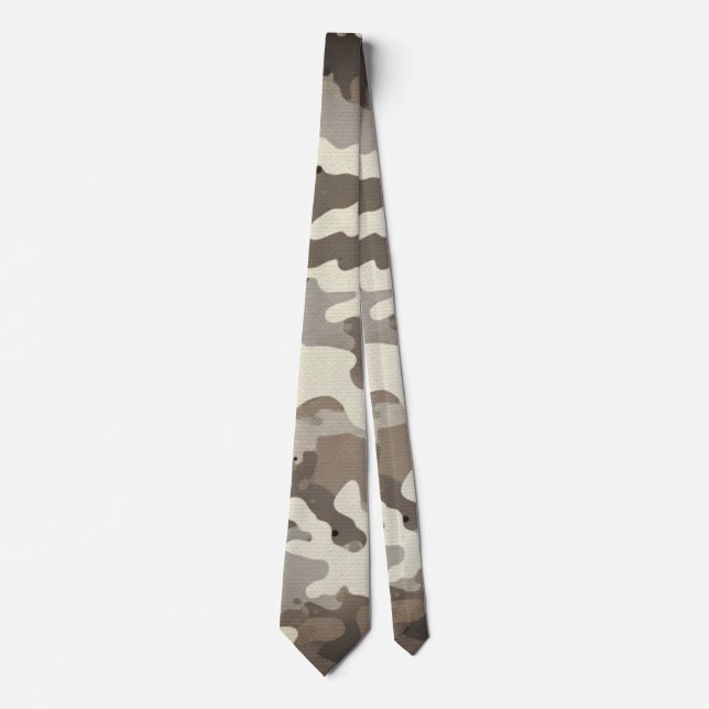 Winter Military Camouflage Pattern Tie (Front)