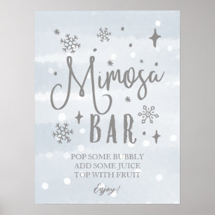 Winter Mimosa Winter Baby Shower Sign