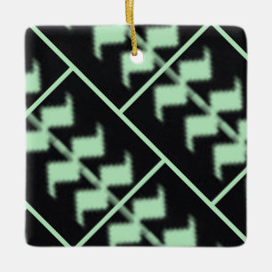 Winter Mint 1   MERRY CHRISTMAS   m3galleryStudio  Ceramic Ornament