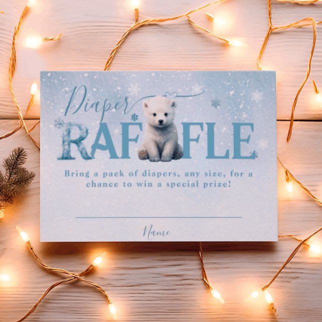 Winter Modern Bearly Wait Diaper Raffle Enclosure Card (Creator Uploaded)