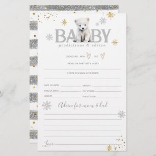 Winter Modern Bearly Wait Neutral Baby Shower Game