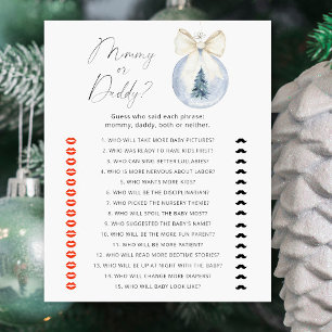 Winter Mommy or daddy Baby shower game