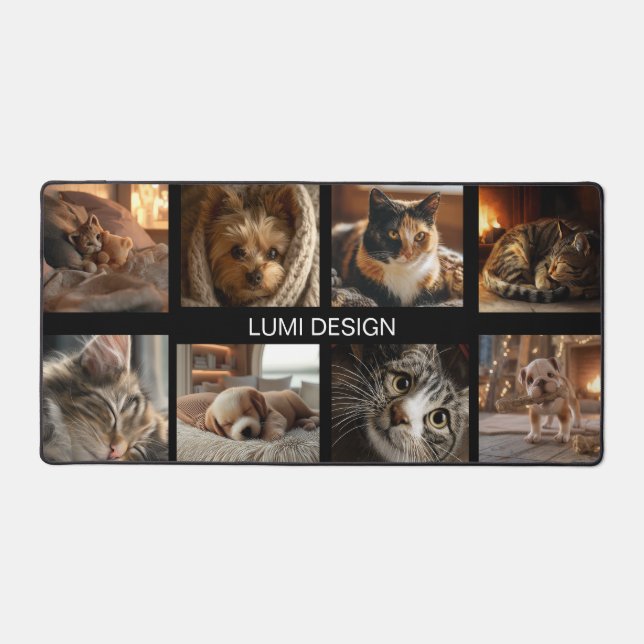 Winter Mood Pets Desk Mat (Front)