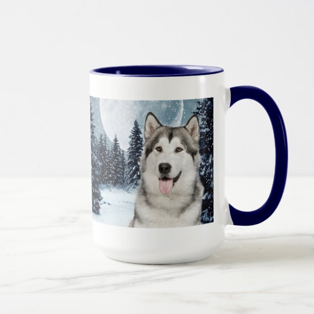 Winter Moon Husky Mug (Right)