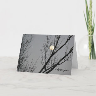 Winter moon, I love you to the moon and back Card