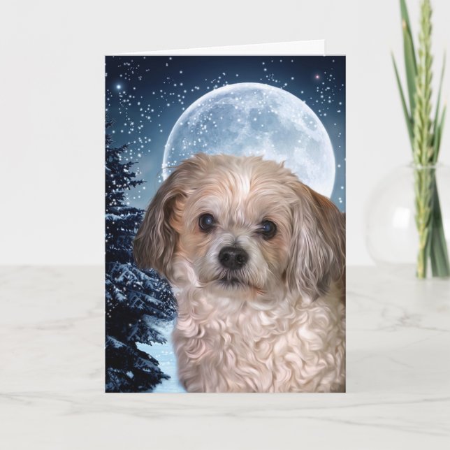 Winter Moon Smitty Holiday Card (Front)