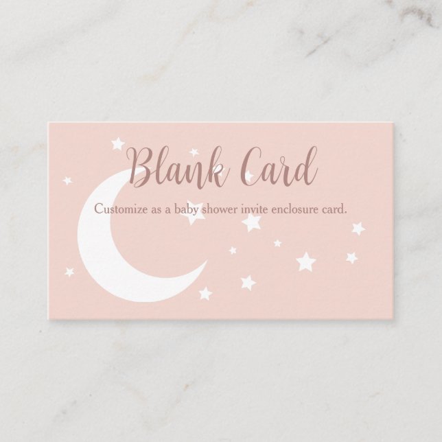 Winter Moon & Stars Enclosure Card (Front)