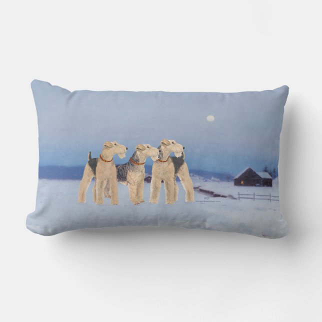 Winter Moonlight Lumbar Cushion (Front)