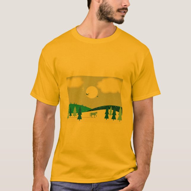 Winter Moonlight. T-Shirt (Front)