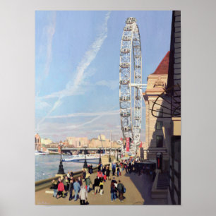 Winter morning at the London Eye Poster