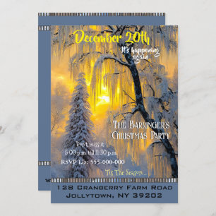 Winter Morning Beautiful Christmas Party Invite