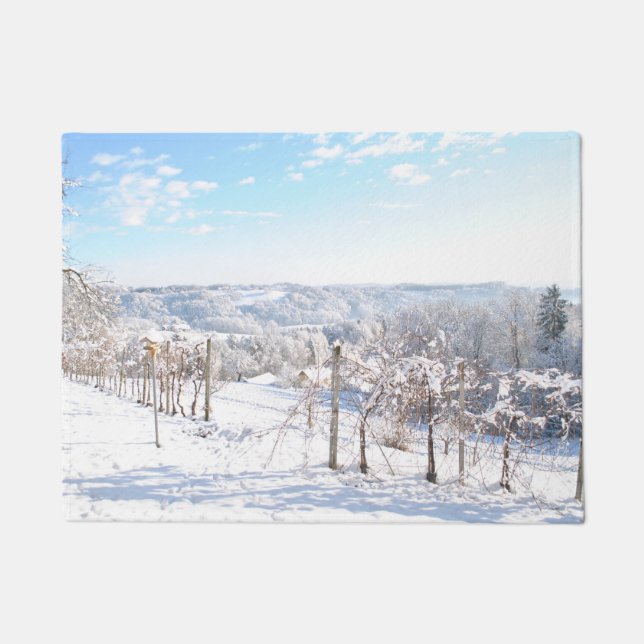 Winter Motive Winter landscape Snow Cold Doormat (Front)