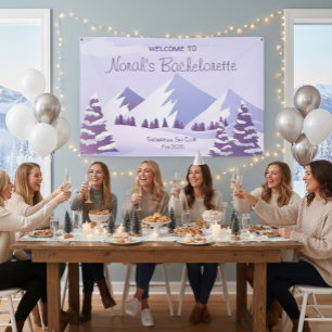 Winter Mountain Bachelorette Weekend Custom  Banner