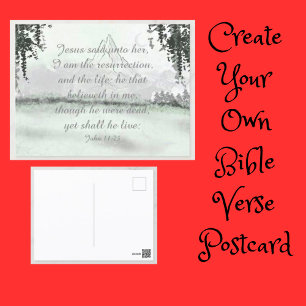 Winter Mountain Bible Scripture  Postcard