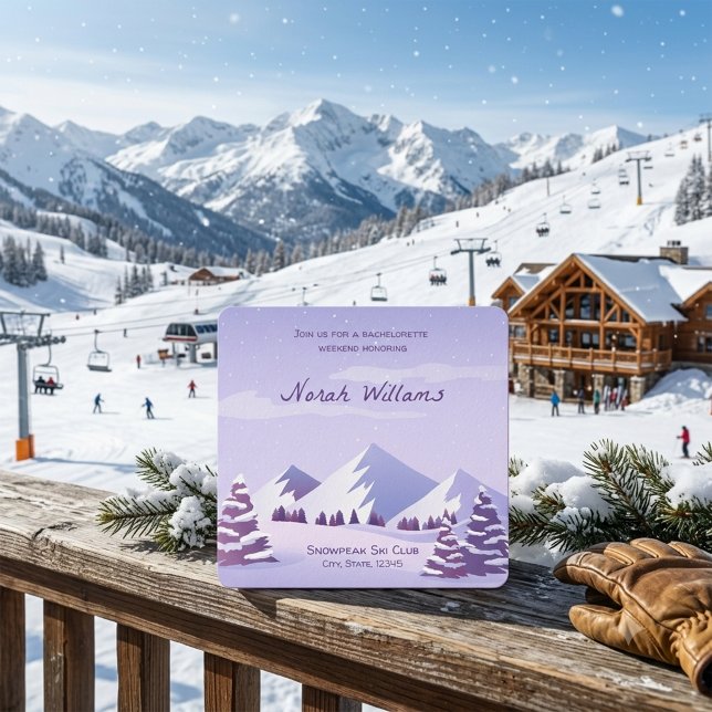 Winter Mountain Getaway Bachelorette Weekend  Invitation (Creator Uploaded)