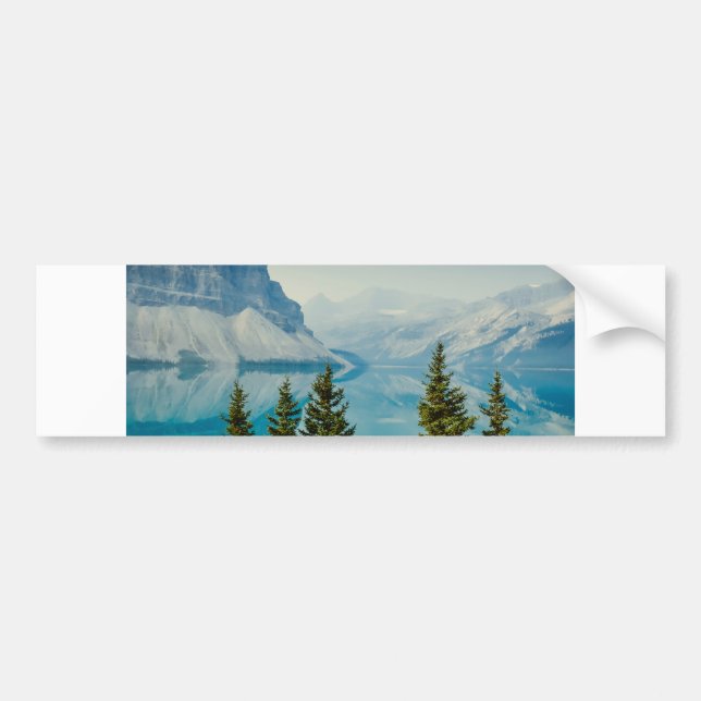 winter mountain lakes bumper sticker (Front)