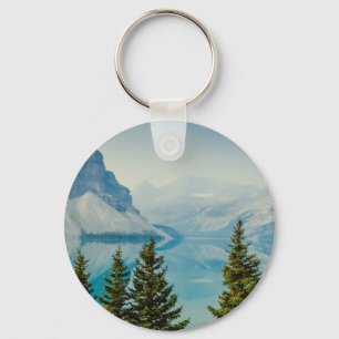 winter mountain lakes key ring