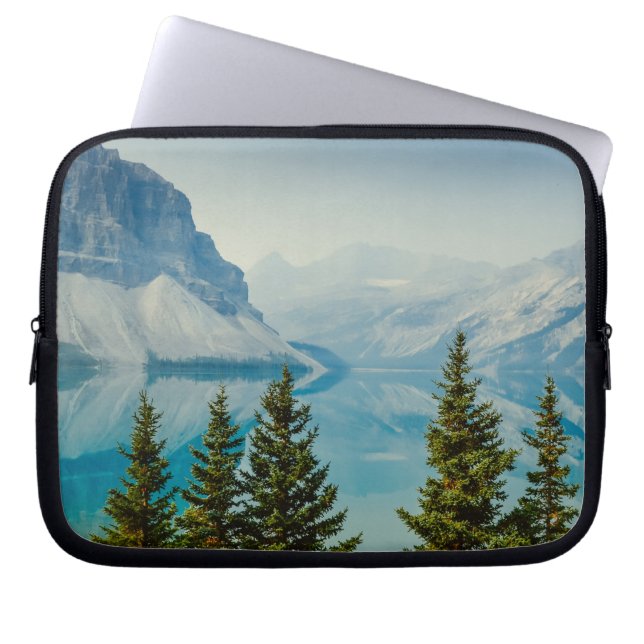 winter mountain lakes laptop sleeve (Front)