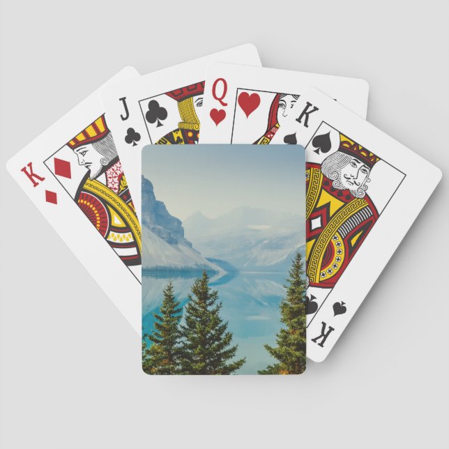 winter mountain lakes playing cards (Back)