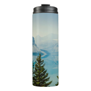 winter mountain lakes thermal tumbler