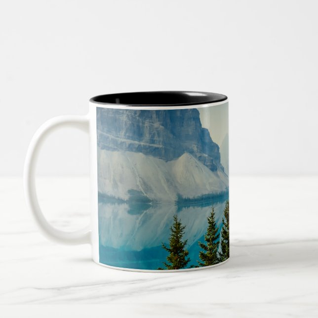 winter mountain lakes Two-Tone coffee mug (Left)