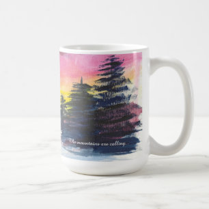 Winter Mountain Majesty Painting coffee mug