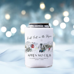 Winter Mountain   Ski Bachelorette Party Can Cooler