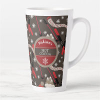 WInter Mountain Ski Holiday Snowflake Hot Cocoa La